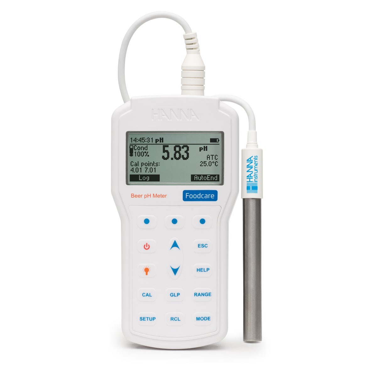 Máy đo pH/Nhiệt Độ Trong Bia Chuyên Nghiệp HI98167