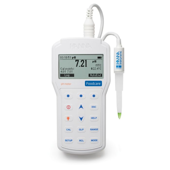 Máy đo pH và nhiệt độ trong thực phẩm Hanna HI98161