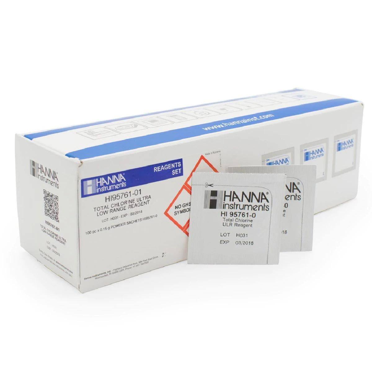 Thuốc Thử Clo Tổng 0.000-0.500 mg/L, 100 Lần Đo HI95761-01