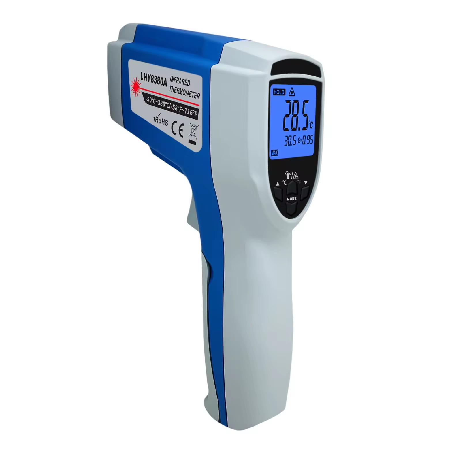 -50-380C Nhiệt kế hồng ngoại hồng ngoại loại súng LHY8380A