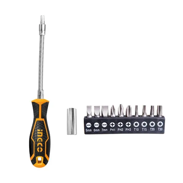 Bộ 12 tua vít thay đổi trục linh hoạt INGCO AKSDFL1208