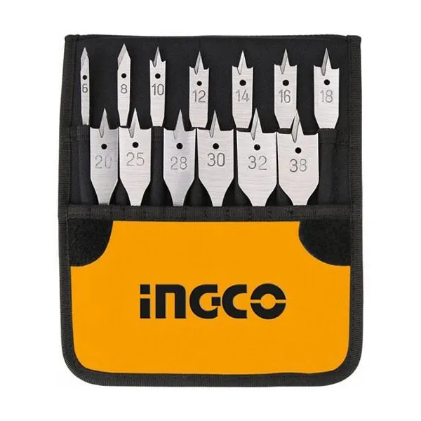 Bộ 13 mũi khoan gỗ đầu dẹp hiệu INGCO AKD41301