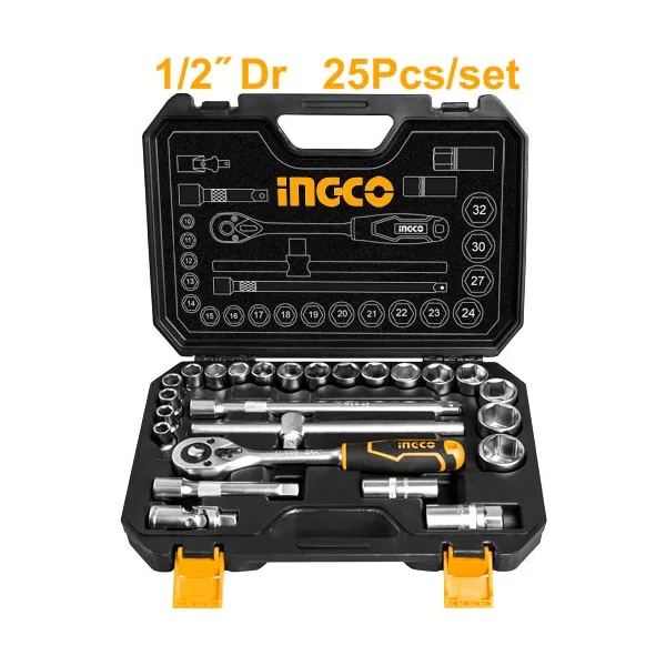 Bộ 25 đầu tuýp (1/2 inch) INGCO HKTS12251