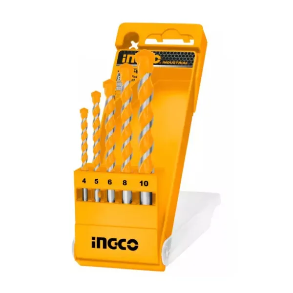 Bộ 5 mũi khoan bê tông đuôi trơn INGCO AKD3051