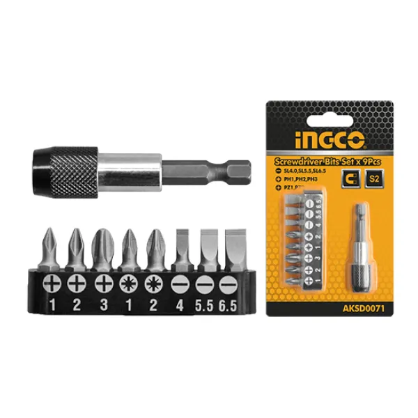 Bộ 9 đầu tua vít INGCO AKSD0071