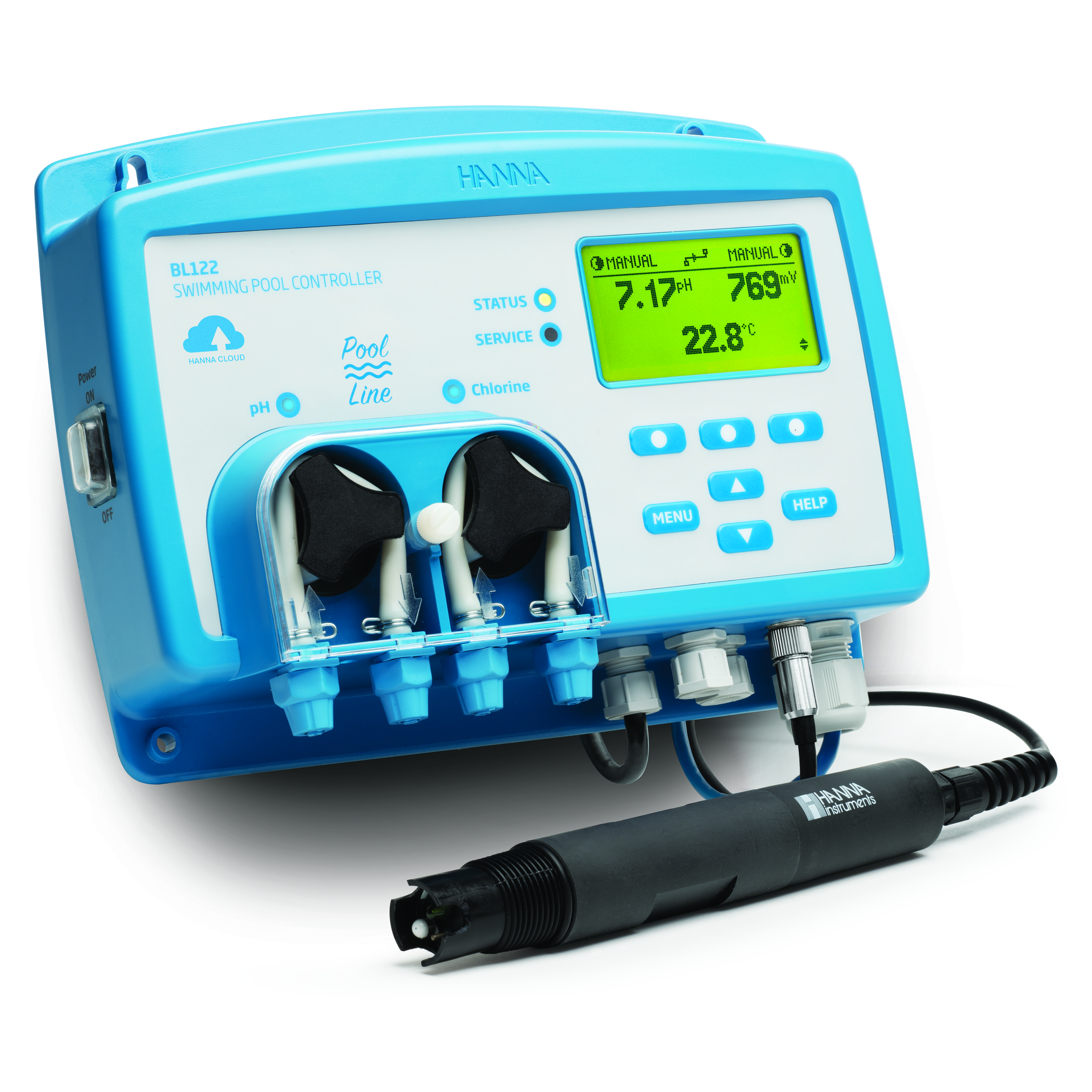 Bộ điều khiển pH/ORP Hanna BL123-10 (kết hợp bơm và ngõ ra Analog)