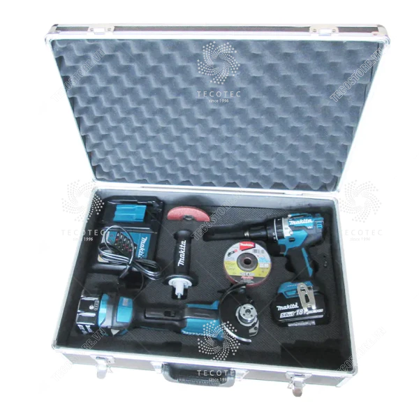 Bộ máy khoan vặn vít và máy mài góc dùng pin Makita DLX2426TX1