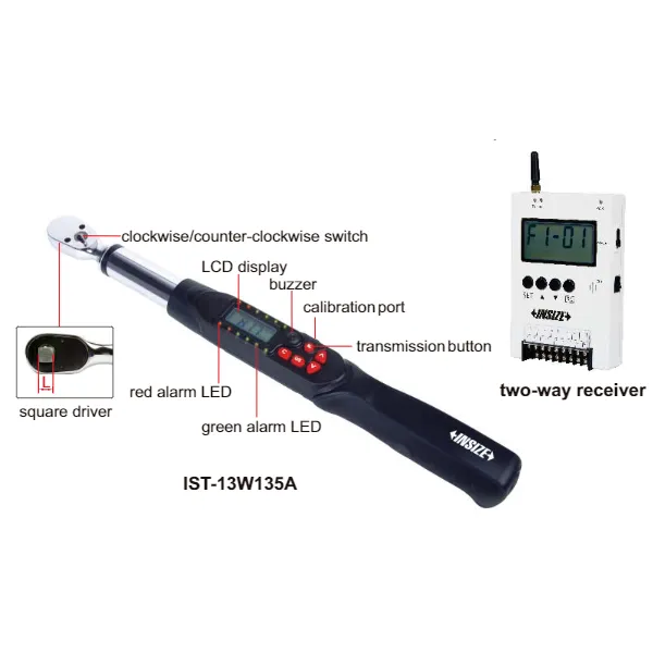 Cờ lê lực điện tử không dây hai chiều Insize IST-13W135A