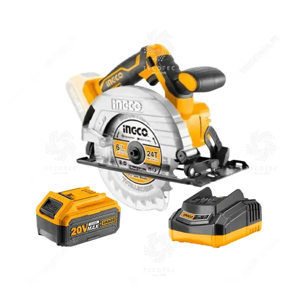 Combo máy cưa đĩa INGCO CSLI1651 kèm pin 4Ah FBLI2002 và sạc FCLI2001