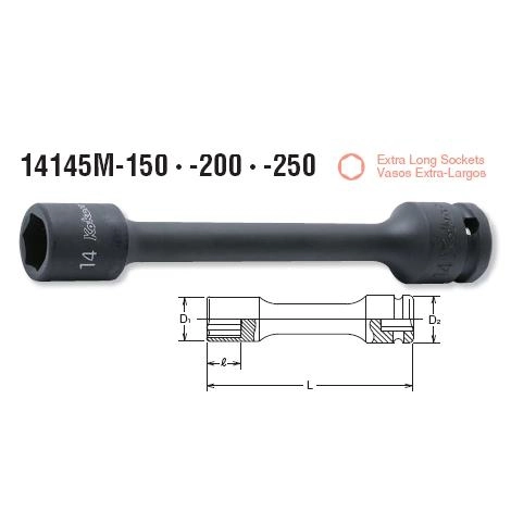 Đầu khẩu nối dài 1/2 inch 14145M