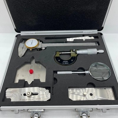 Đo độ sâu undercut Loại cam Phi lê Máy đo mối hàn Huatec Series Taper Thép không gỉ 7 chiếc mỗi bộ