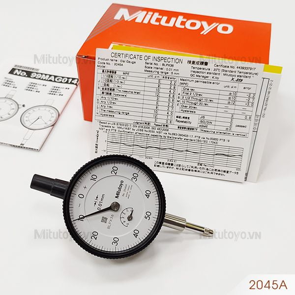 Đồng hồ so cơ khí Mitutoyo 2045A (0-5mm)