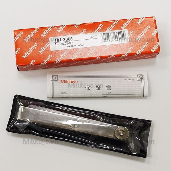 Dưỡng đo độ dày khe hở Mitutoyo 184-306S (0.05-0.8mm)