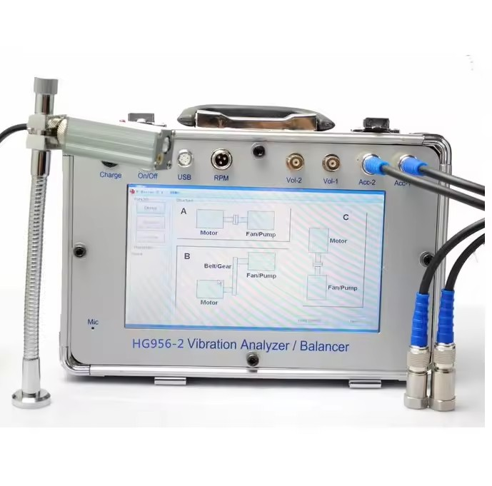 HG-956-2 60 - 60000r / Min Không Phá Hủy Thiết Bị Kiểm Tra Cho Mang Phát Hiện Lỗi Rung Analyzer / Balancer