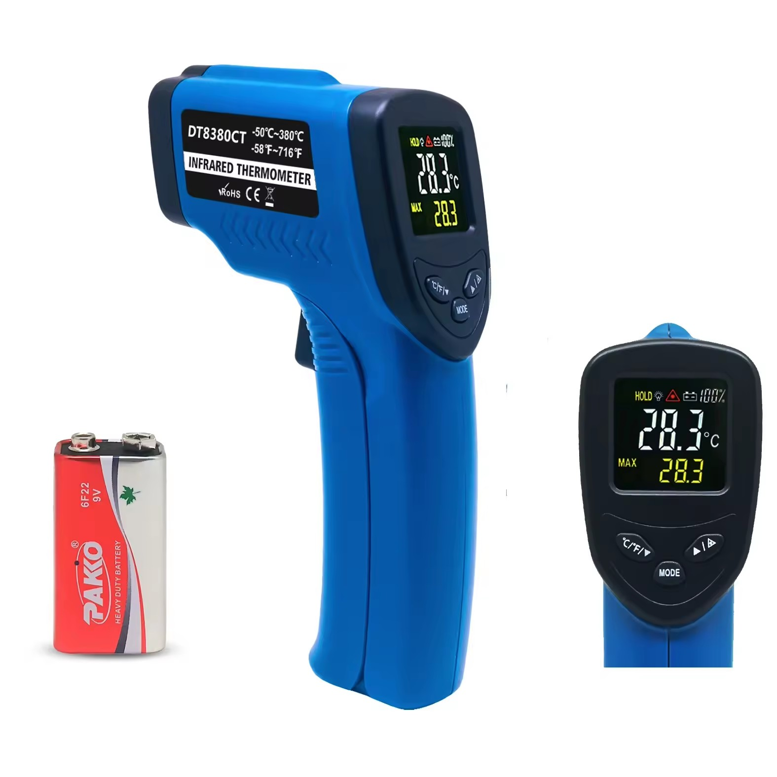 IR Laser Nhà bếp kỹ thuật số BBQ Màn hình màu DT8380CT