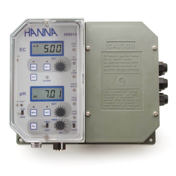 Màn hình điều khiển kép pH/EC treo tường Hanna HI9914