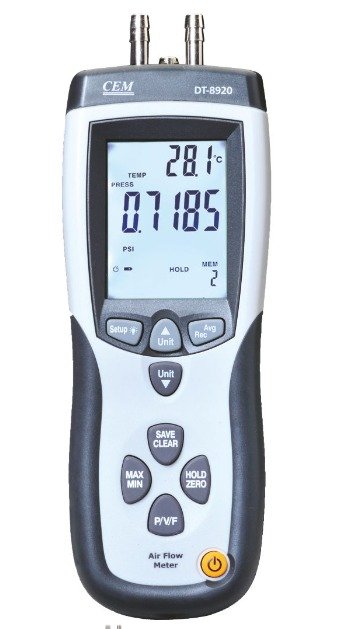Máy đo áp suất và lưu lượng gió CEM DT-8920