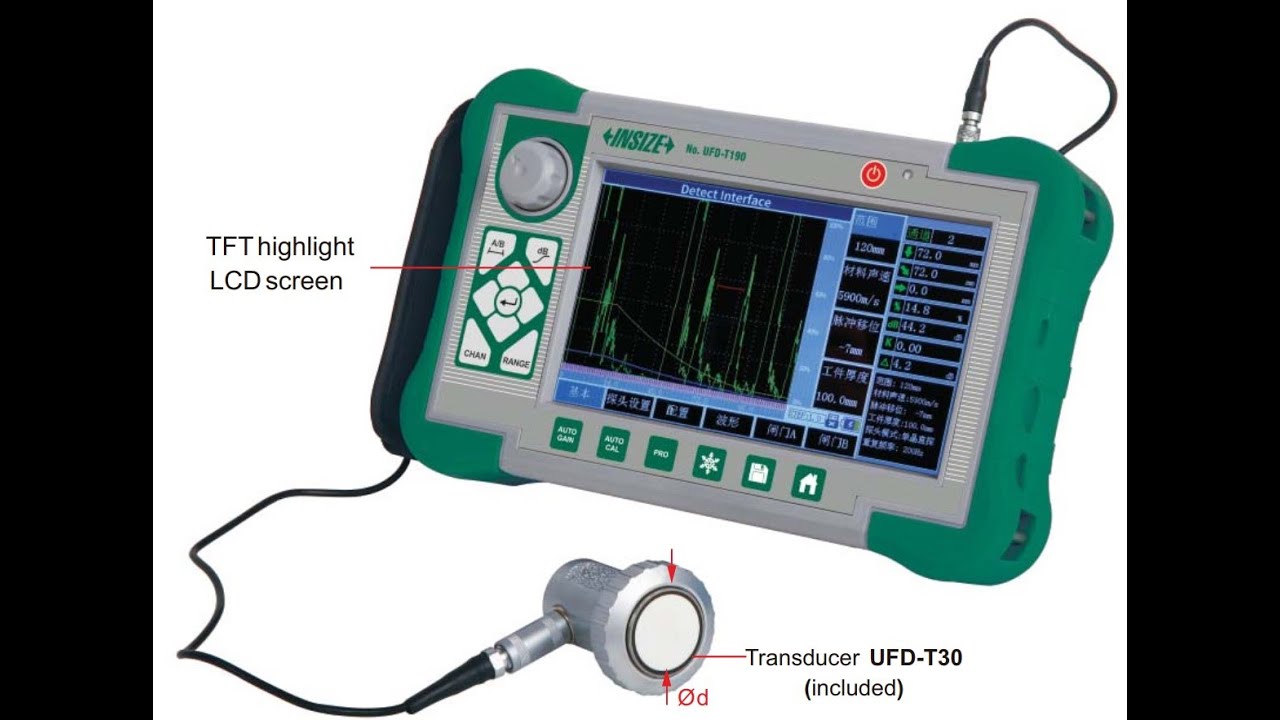 Máy dò khuyết tật bằng phương pháp siêu âm Insize UFD-T190