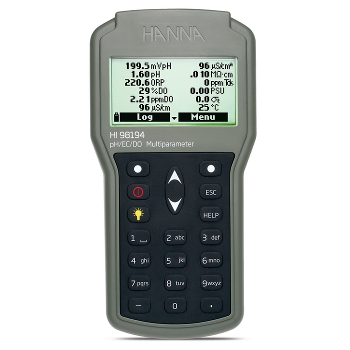 Máy đo nhiệt độ/pH/Áp suất/EC/TDS/ORP/DO/Độ mặn Hanna HI98194