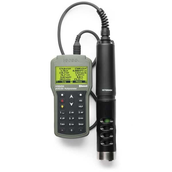 Máy đo nhiệt độ/pH/ORP/EC/TDS/Độ mặn/DO/Áp suất Hanna HI98494