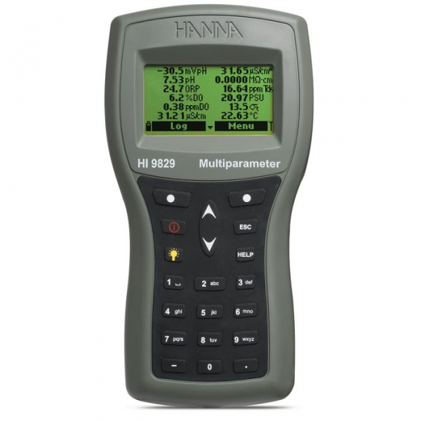 Máy đo pH/ISE/EC/DO/Độ đục Hanna HI9829 (chống thấm nước, có GPS)