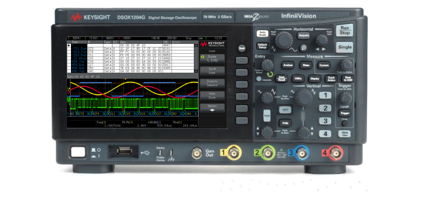Máy hiện sóng số KEYSIGHT DSOX1204G (70Mhz, 4 CH, 2 GSa/s, WaveGen 20MHz)