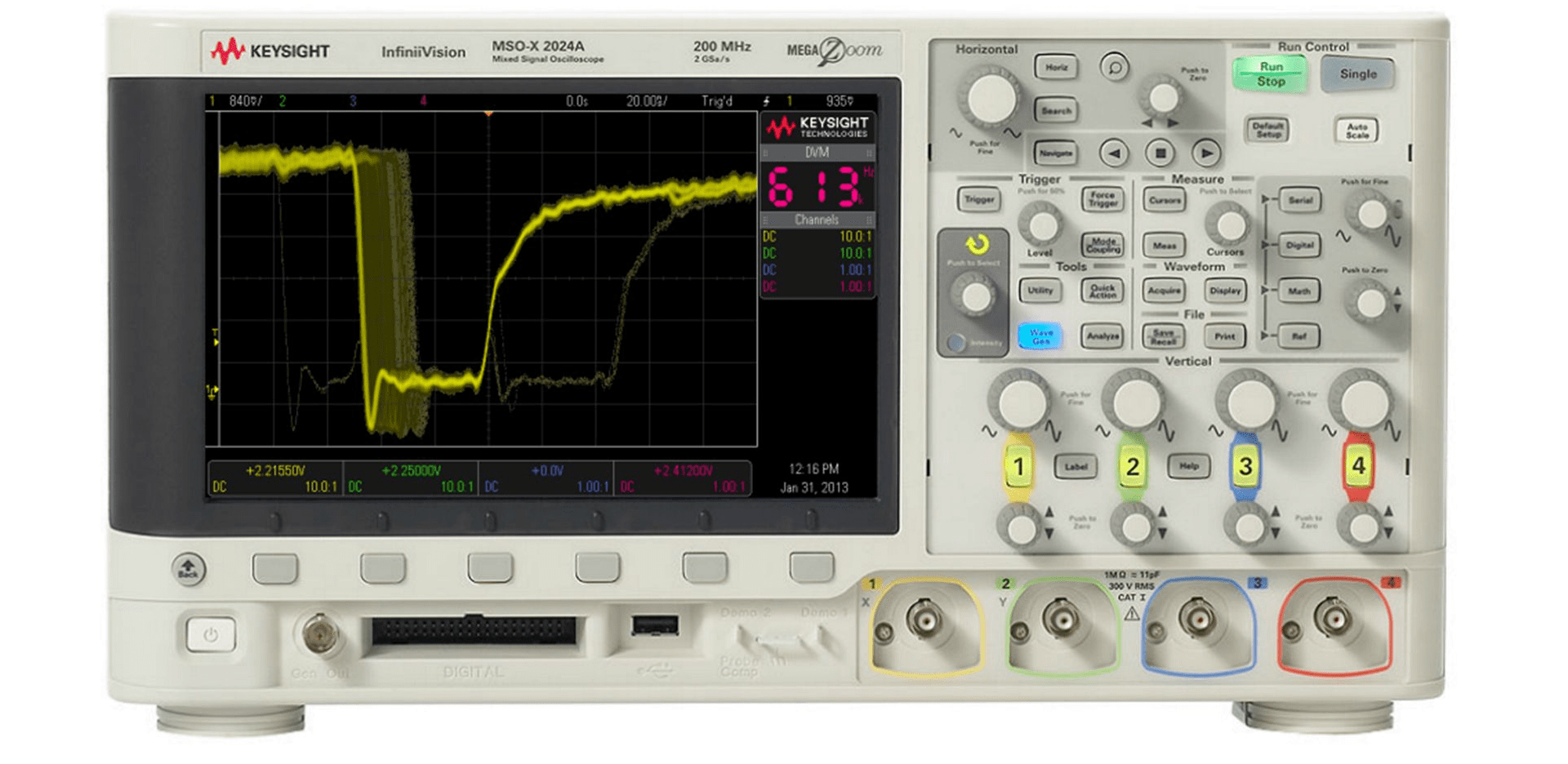 Máy hiện sóng số KEYSIGHT MSOX2024A (200 MHz, 2 GSa/s, 4+8 kênh)