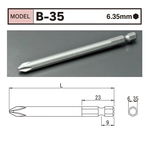 Mũi vặn vít 4 cạnh BiX B-35