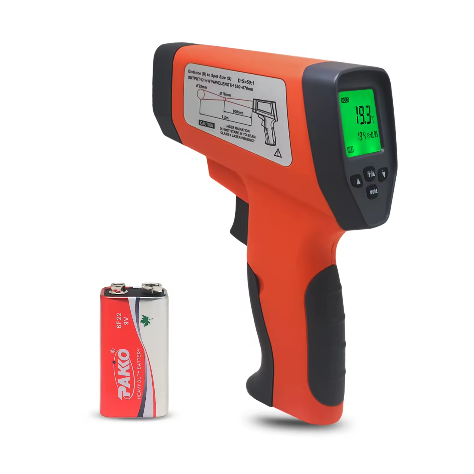 Nhiệt kế công nghiệp hồng ngoại kỹ thuật số -50-750C