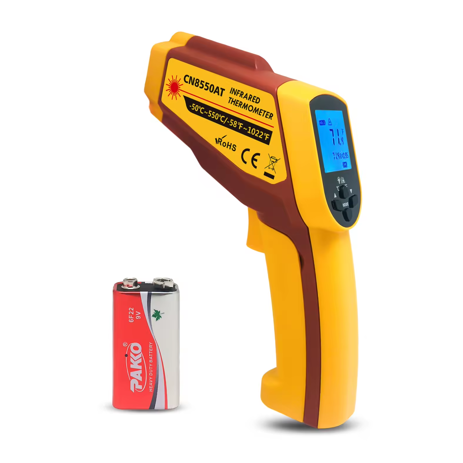 nhiệt kế hồng ngoại laser kỹ thuật số cho ngành công nghiệp CN8550AT (-50-550C)