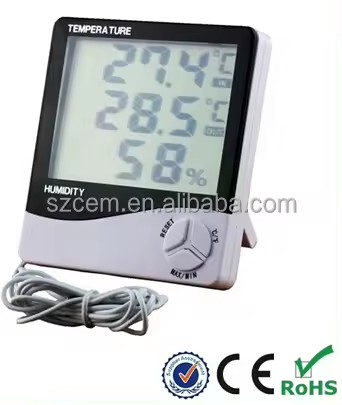 Nhiệt kế Máy đo nhiệt độ và độ ẩm với cáp DTH-12