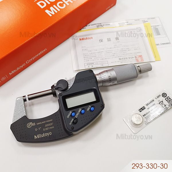 Panme điện tử đo ngoài Mitutoyo 293-330-30 (0-25mm/1'')
