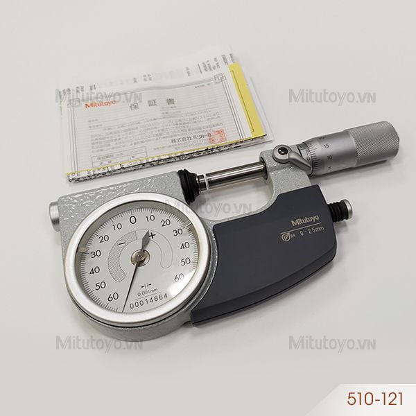 Panme đo ngoài Mitutoyo 510-121 (0 - 25mm)
