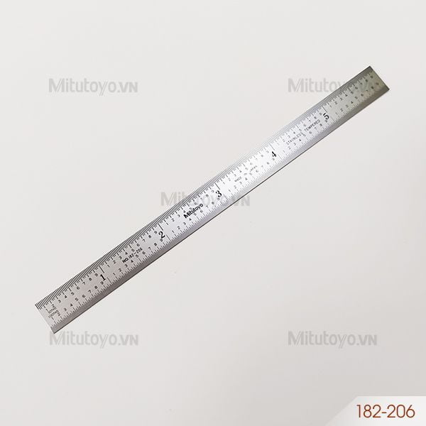 Thước lá thép Mitutoyo 182-206 (0-150mm/6'') rộng 12mm