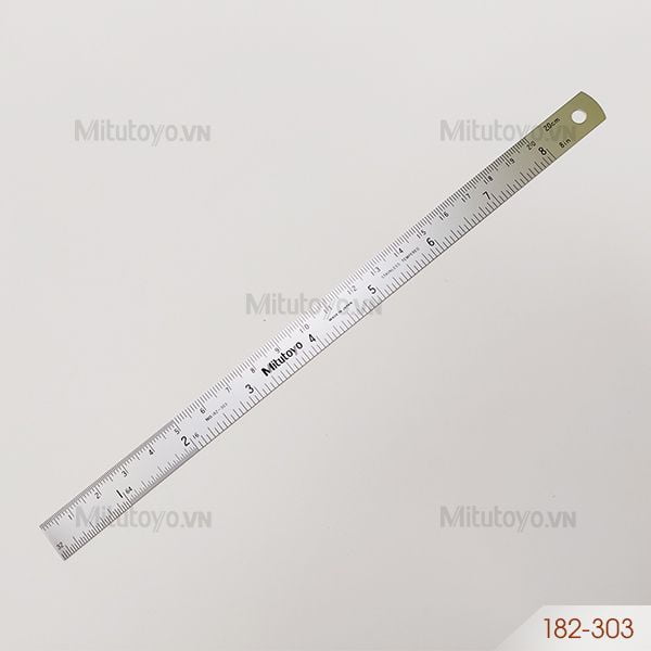 Thước lá thép Mitutoyo 182-303 (0-200mm/8'') rộng 13mm